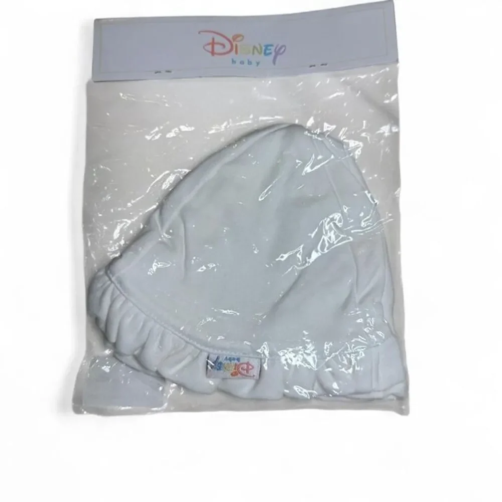 VTG Disney Baby White Hat NIP Pink Flower Detail Y2K 100% Cotton Floral Kidcore